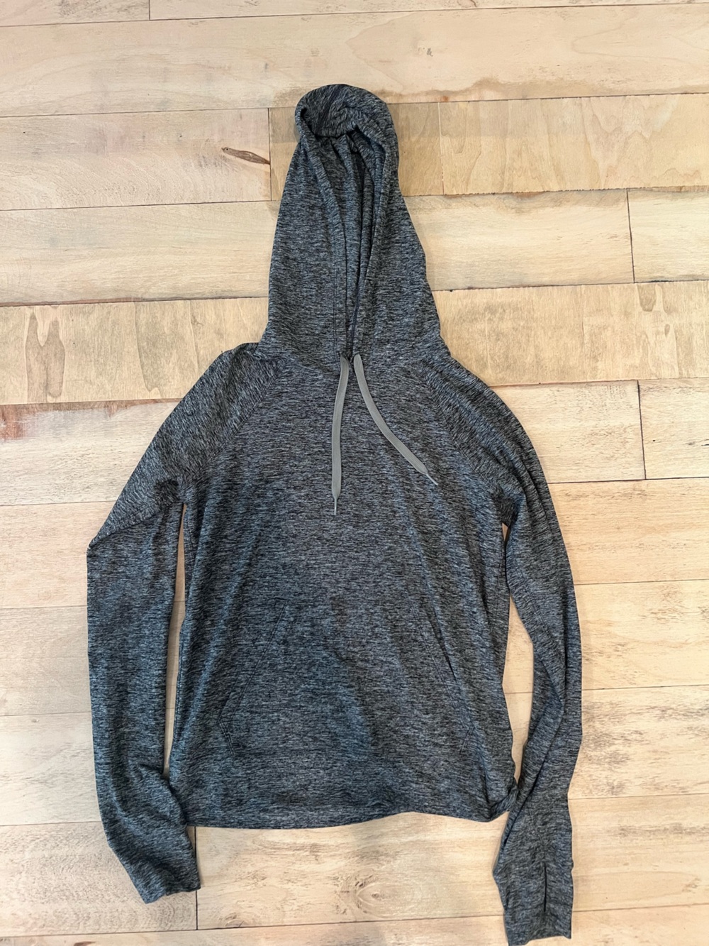 Outdoor Voices Heather Charcoal Grey Marled Hoodie Size S
